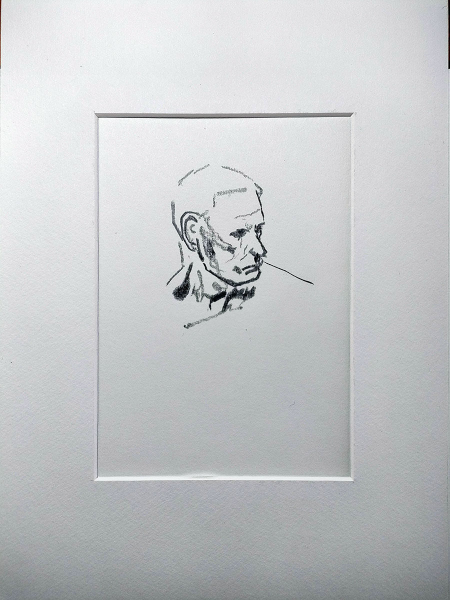 Male head – pencil drawing 2023