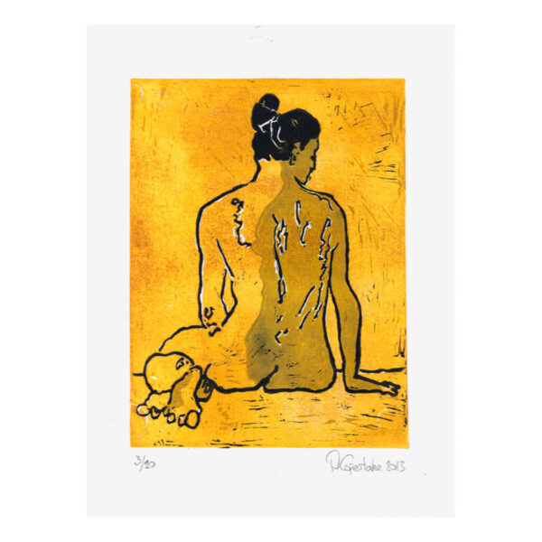 Seated Nude 2013 Limited Edition Original Print by Philip Copestake