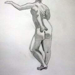 Standing female nude – pencil drawing 2023