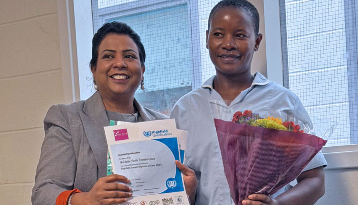 Adelaide Faith NVQ Level2 Qualification Aegis Care Solutions